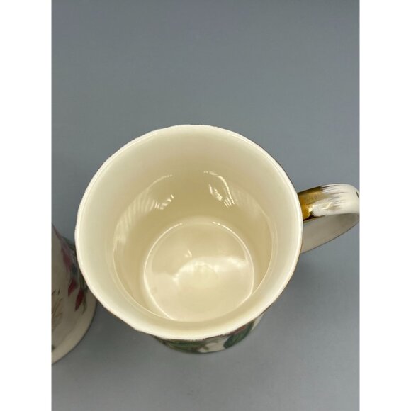 Burton & Burton Floral Rose Porcelain Mugs Set Of 2 Gold Accents Pink Romance - Picture 6 of 10